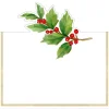 Holly Sprig Foil Place Cards - 8 Per Package