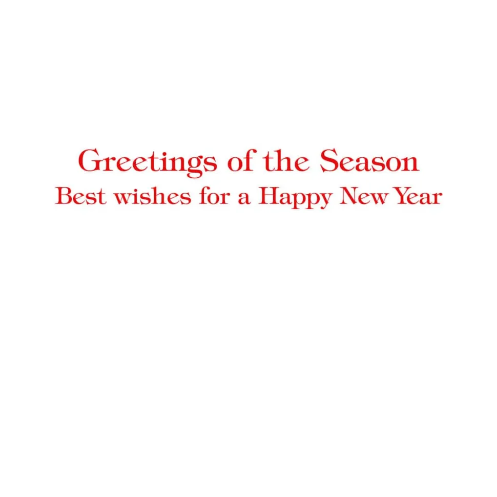 Holly Sprig Petite Boxed Christmas Cards - includes 15 cards & envelopes
