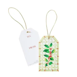 Holly Trellis Classic Gift Tags - 4 Per Package