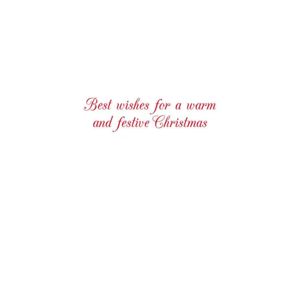 Holly Wreath Embossed Large Boxed Christmas Cards - includes 10 Cards & Envelopes