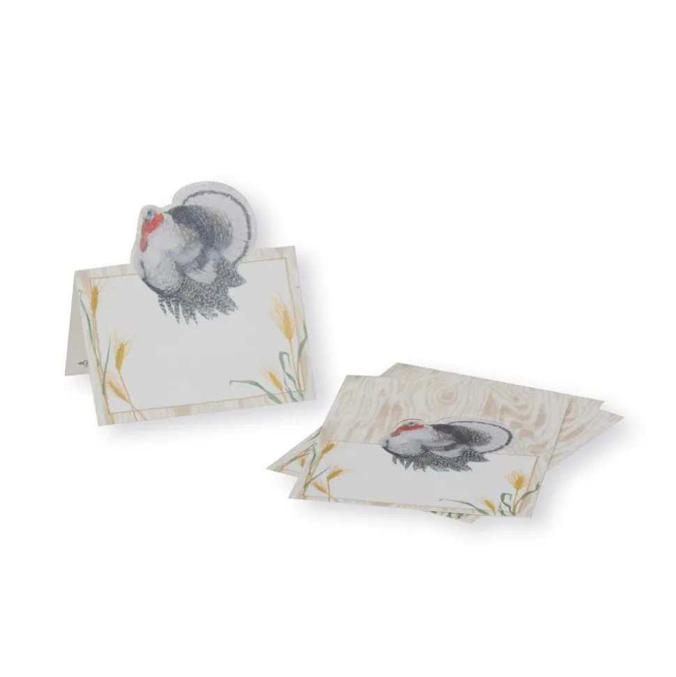 Homestead Turkey Taupe Die-Cut Place Cards - 8 Per Package
