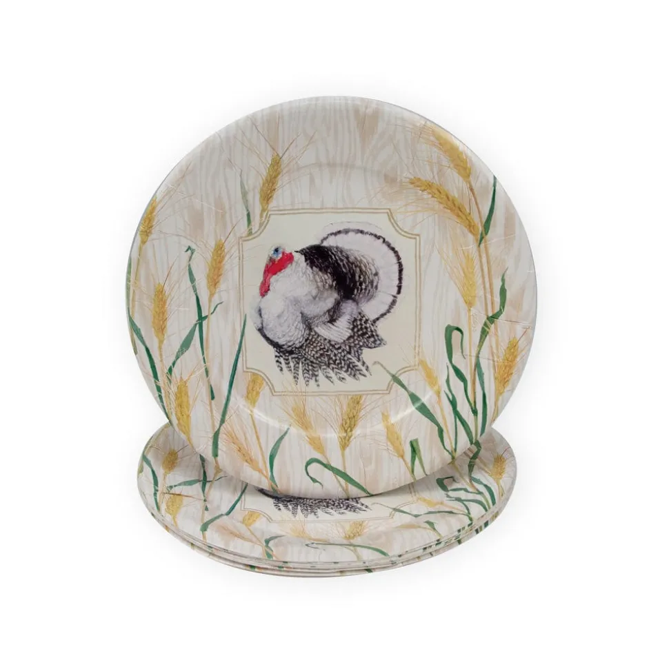 Homestead Turkey Taupe Dinner Plates - 8 Per Package