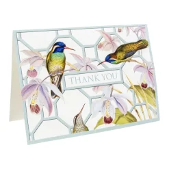 Hummingbird Trellis Thank You Notes - 8 Note Cards And Envelopes