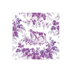 Hunting Toile Aubergine Cocktail Napkins - includes 20 Cocktail Napkins