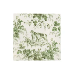 Hunting Toile Evergreen Cocktail Napkins - includes 20 Cocktail Napkins