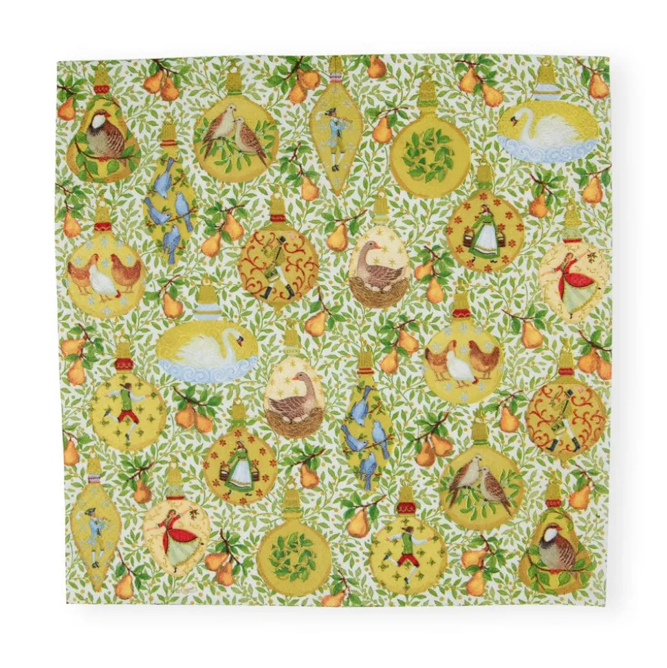 In A Pear Tree Cocktail Napkins - 20 Per Package