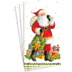Jolly St. Nick Paper Guest Towel Napkins - 15 Per Package