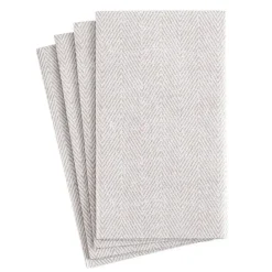 Jute Paper Linen Guest Towel Napkins in Flax - 12 Per Package