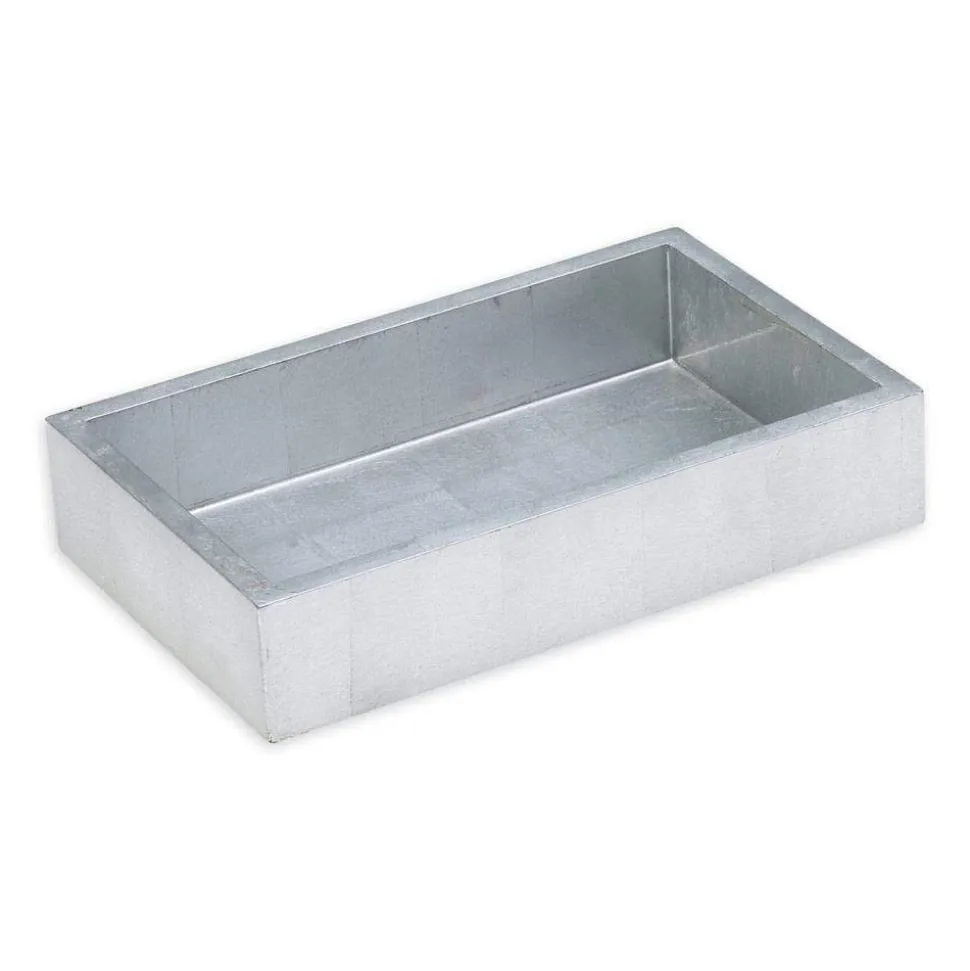 Lacquer Guest Towel Napkin Holder in Silver - 1 Each