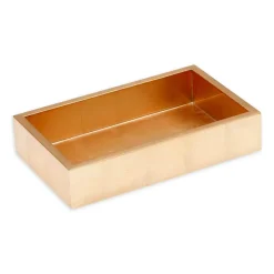 Lacquer Guest Towel Napkin Holder in Gold - 1 Each