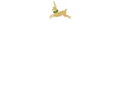Leaping Reindeer Foil Thank You Notes - 8 Thank You Notes and Envelopes per Box