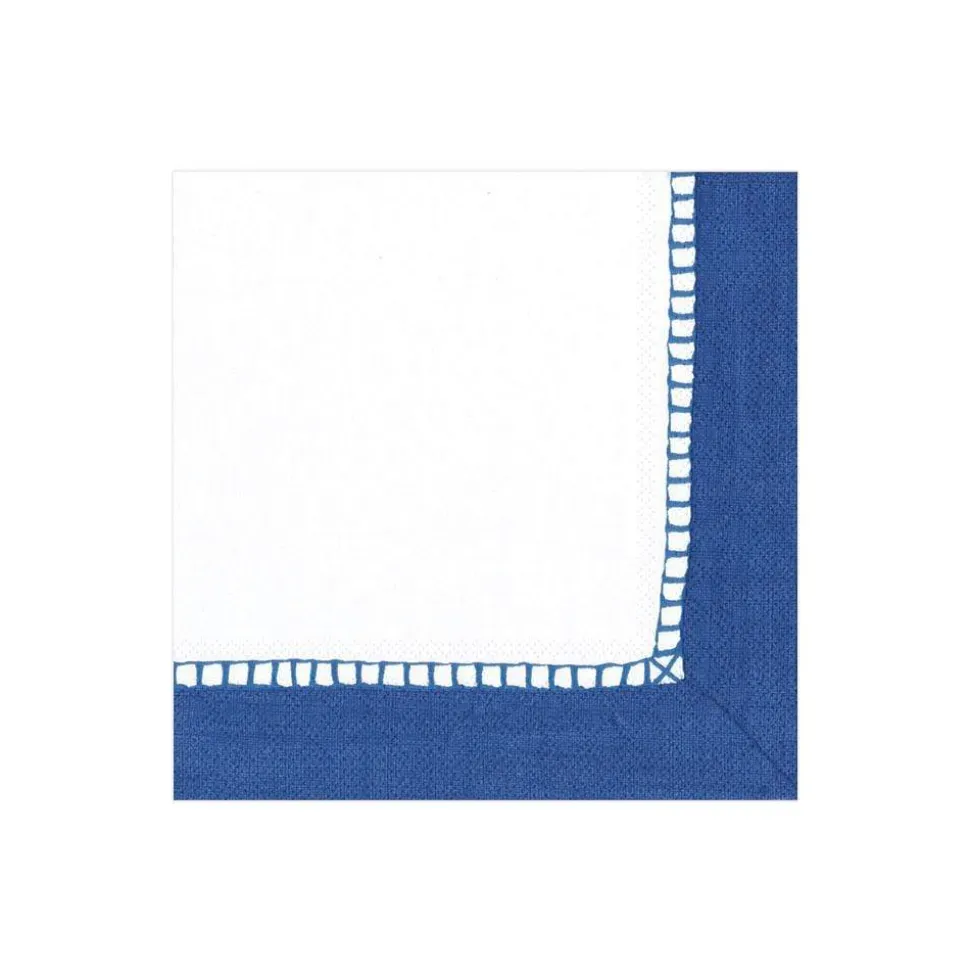 Linen Marine Blue Cocktail Napkin - 20 count