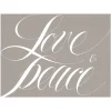 Love and Peace Large Boxed Christmas Cards - includes 15 cards & envelopes