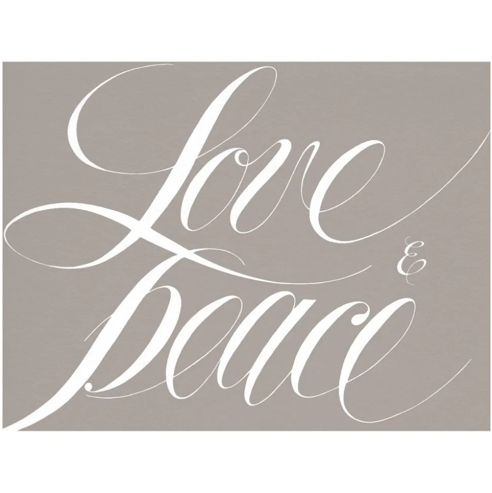 Love and Peace Large Boxed Christmas Cards - includes 15 cards & envelopes
