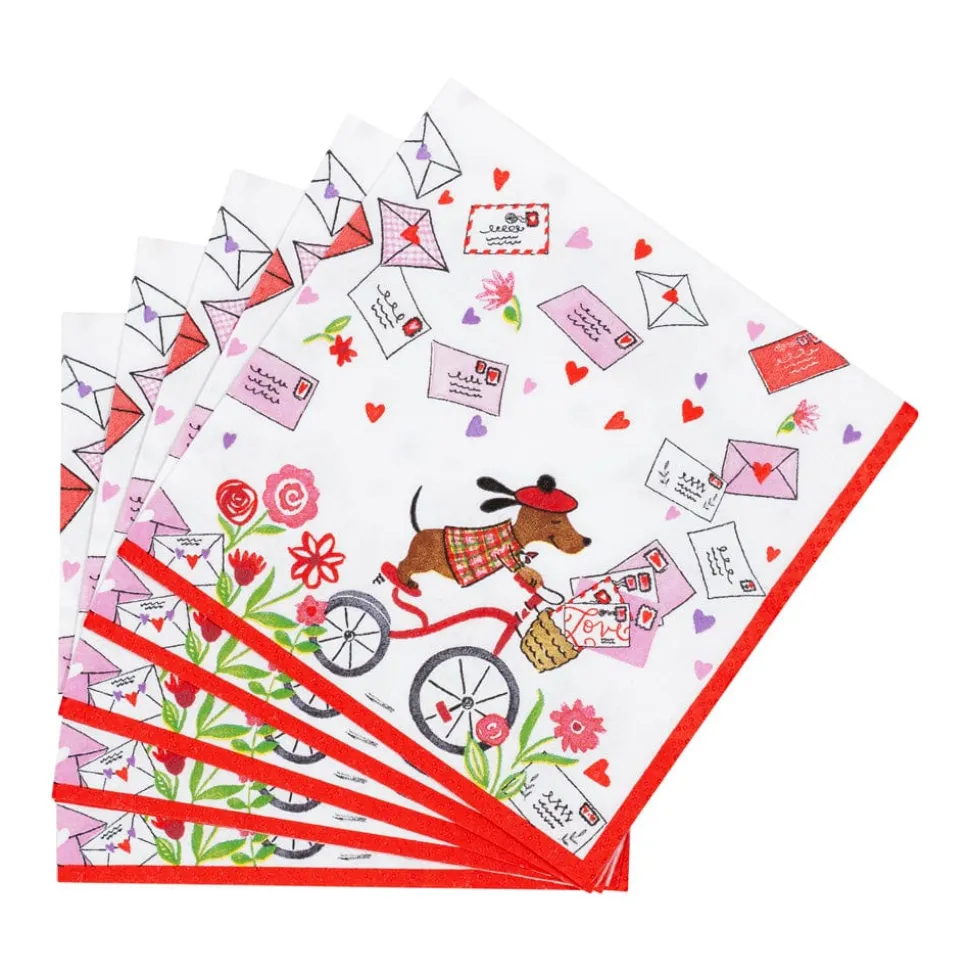 Love Notes Cocktail Napkins - 20 Per Package