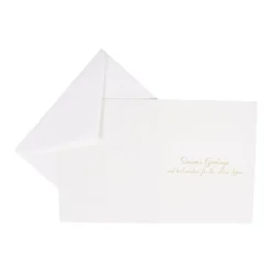 Magnolia Wreath With Striped Bow Large Boxed Christmas Cards - includes 15 Boxed Christmas Cards & Envelopes