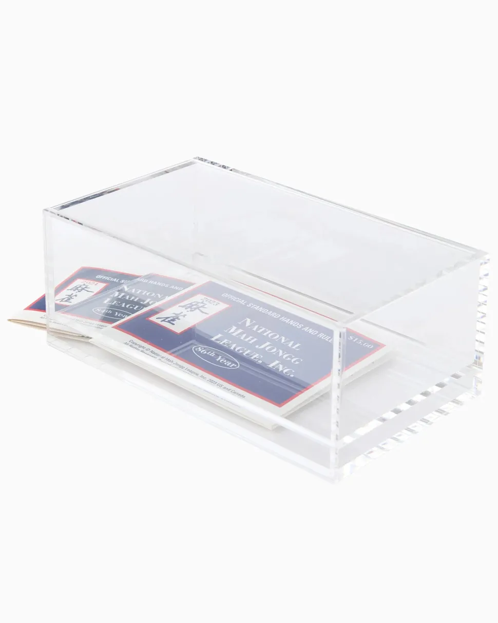Mahjong Acrylic Tile Box - Clear Lid