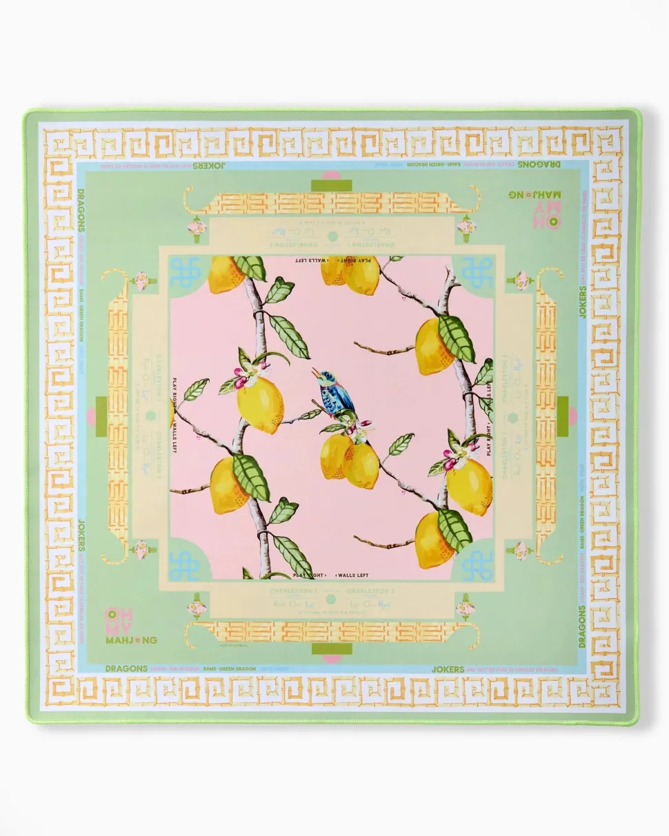Mahjong Mat - Citrus Songbird