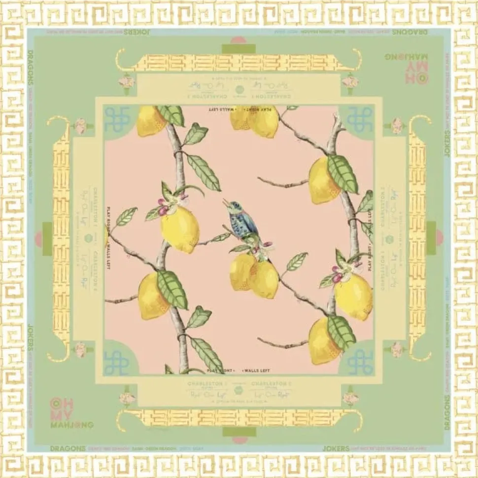 Mahjong Mat - Citrus Songbird