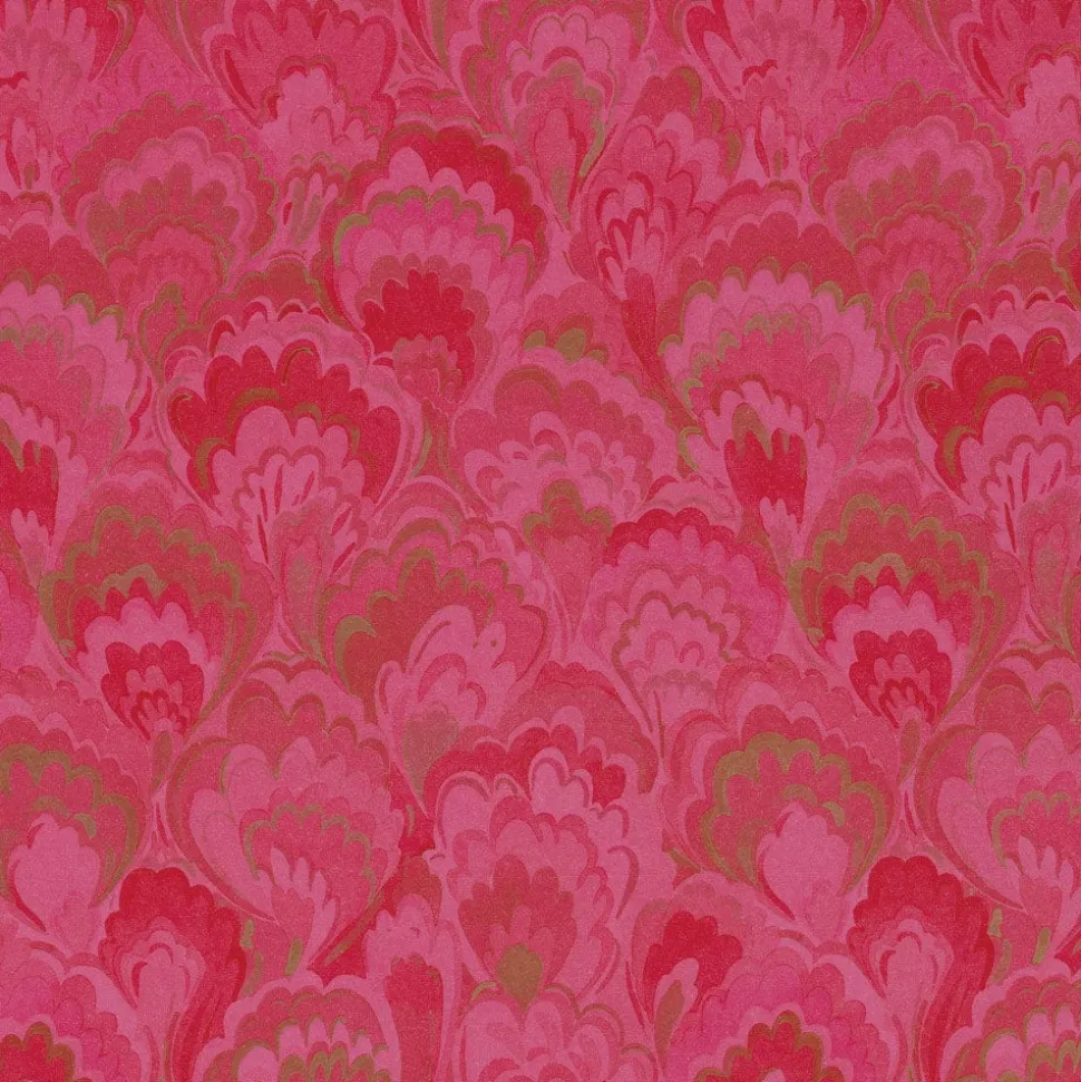 Marbled Ceramica Fuchsia & Gold Roll Wrap - includes 1 Roll