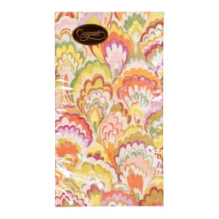 Marbled Ceramica Raspberry & Chartreuse Guest Towel Napkins - 15 Per Package