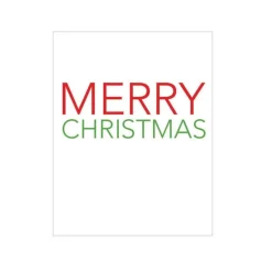 Merry Christmas Block Gift Enclosure Cards - 4 Mini Cards & 4 Envelopes
