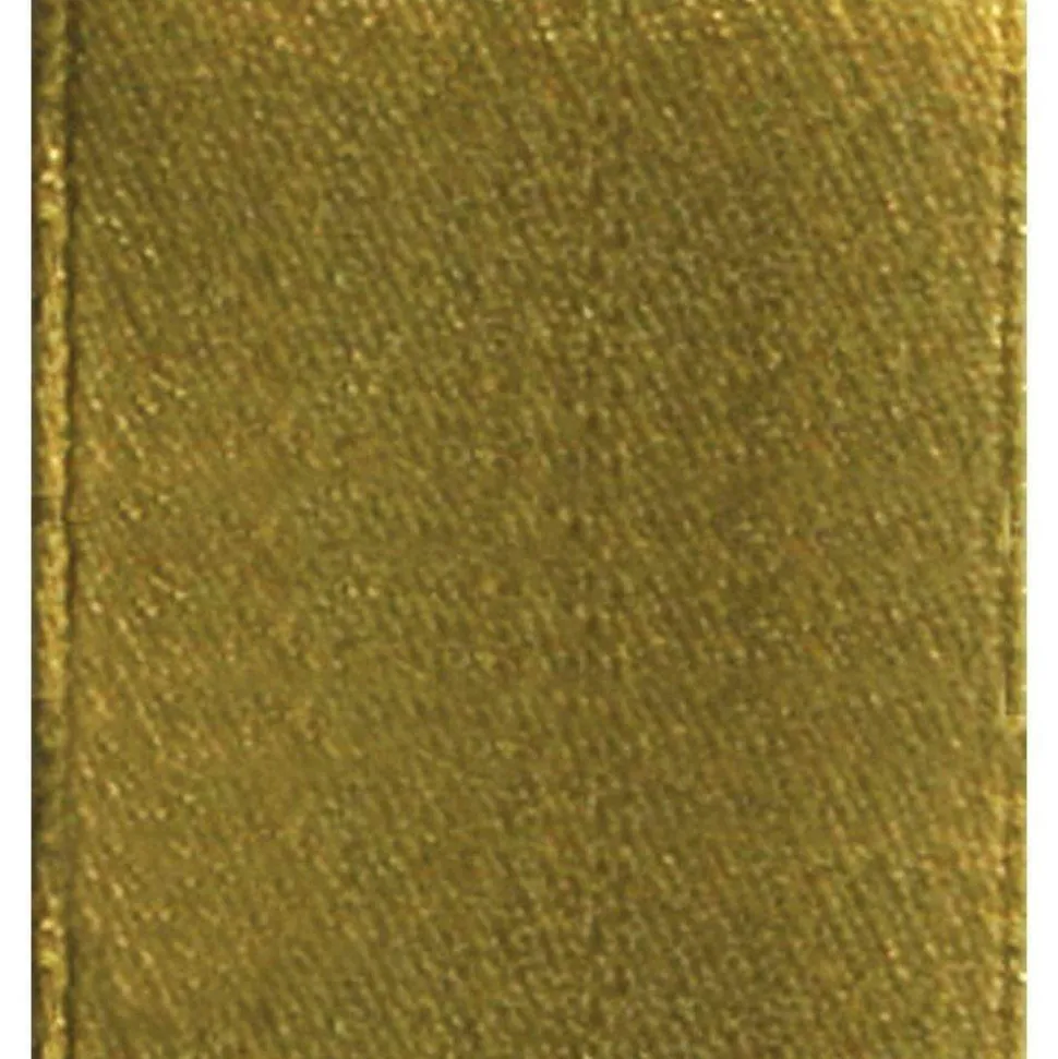 Metallic Gold & Gold Wired Ribbon - 8 Yard Spool