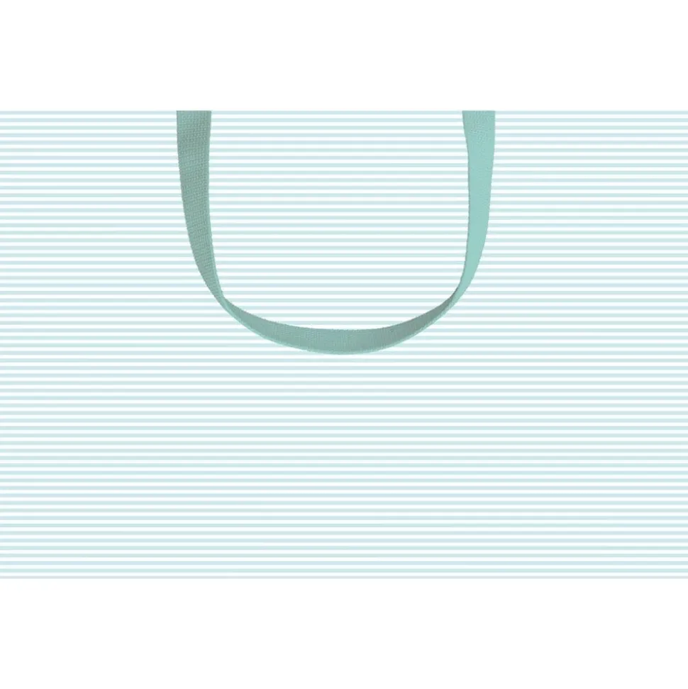 Mini Stripe Medium Gift Bag in Robin's Egg - 1 Each