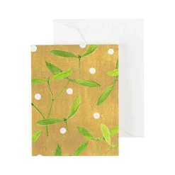 Mistletoe Gift Enclosure Cards - 4 Mini Cards & 4 Envelopes