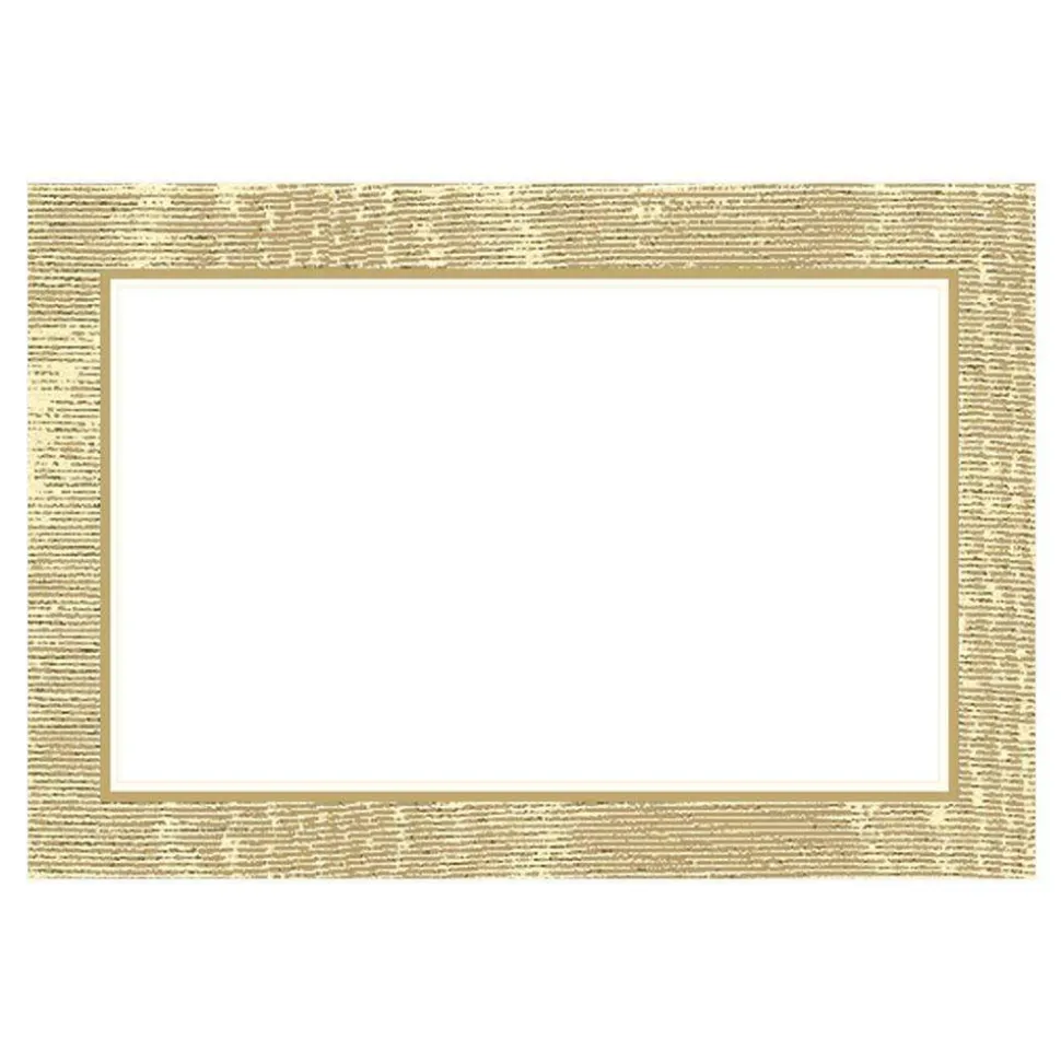 Moire Gold Place Cards Package 10 In
