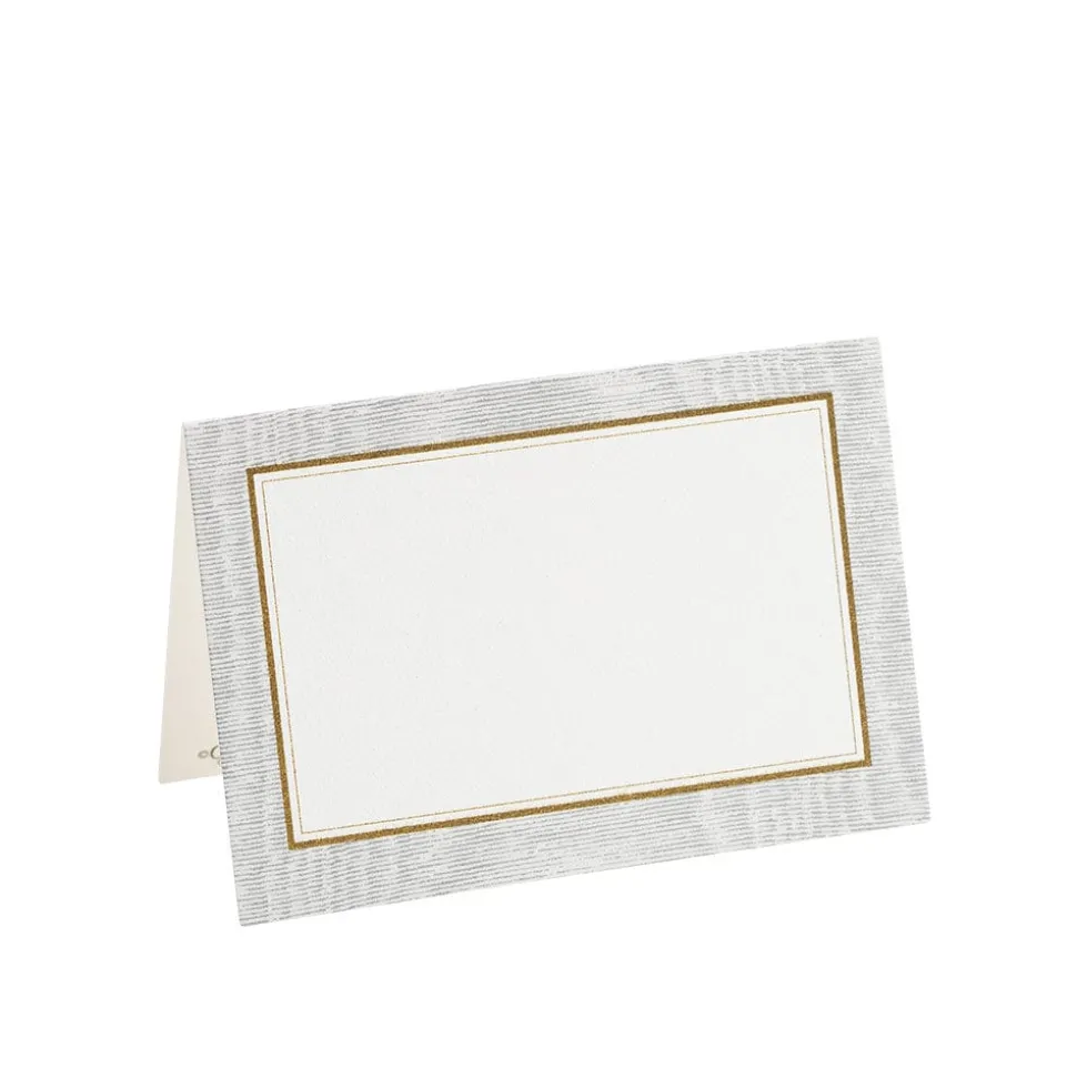 Moire Silver Place Cards Package 10 In