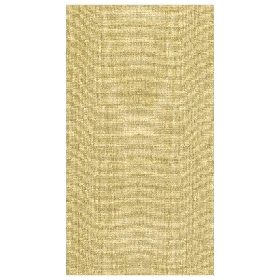 Moiré Paper Linen Guest Towel Napkins in Gold - 12 Per Package