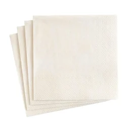Moiré Paper Luncheon Napkins in Ivory - 20 Per Package