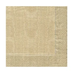 Moiré Paper Luncheon Napkins in Gold - 20 Per Package