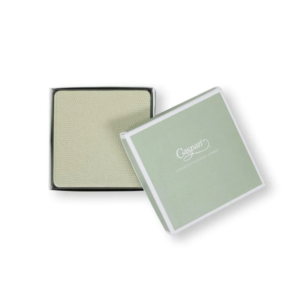 Moss Green Lizard Coasters - 8 Per Package