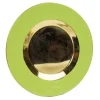 Moss Green Plate Charger with Gold Interior