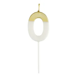 Number Candle 0 - White