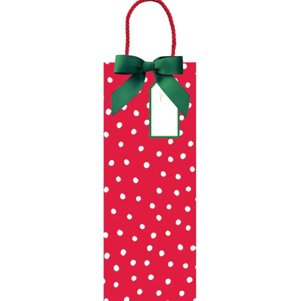 Painted Dots Wine & Bottle Gift Bag - 1 Each