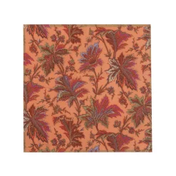 Paisley Leaves Coral Cocktail Napkins - includes 20 Cocktail Napkins