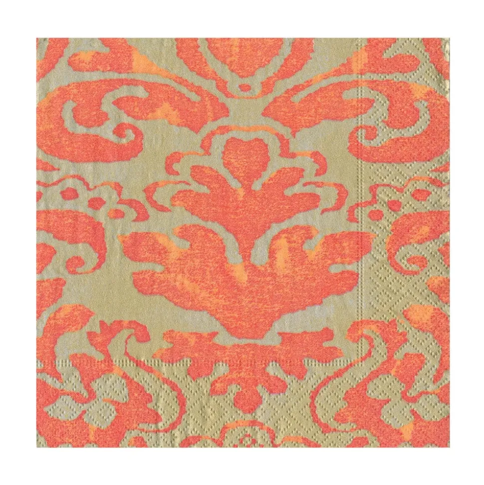 Palazzo Paper Luncheon Napkins in Coral - 20 Per Package