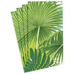 Palm Fronds Paper Guest Towel Napkins in White - 15 Per Package