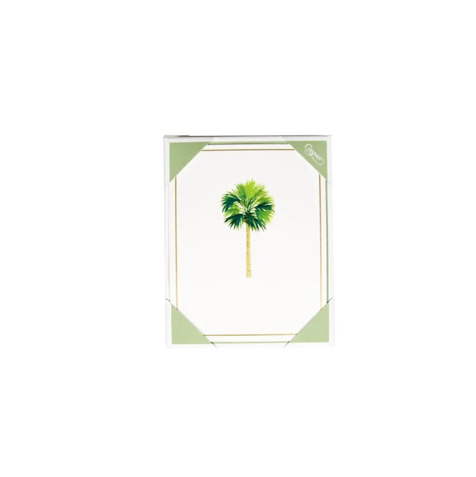 Palms Foil Boxed Note Cards - 10 Cards and 10 Envelopes per Package