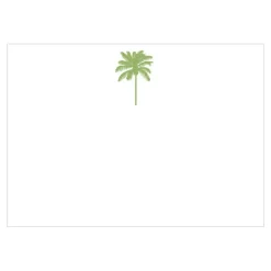 Palm Tree Green Correspondence Cards - 12 Per Package