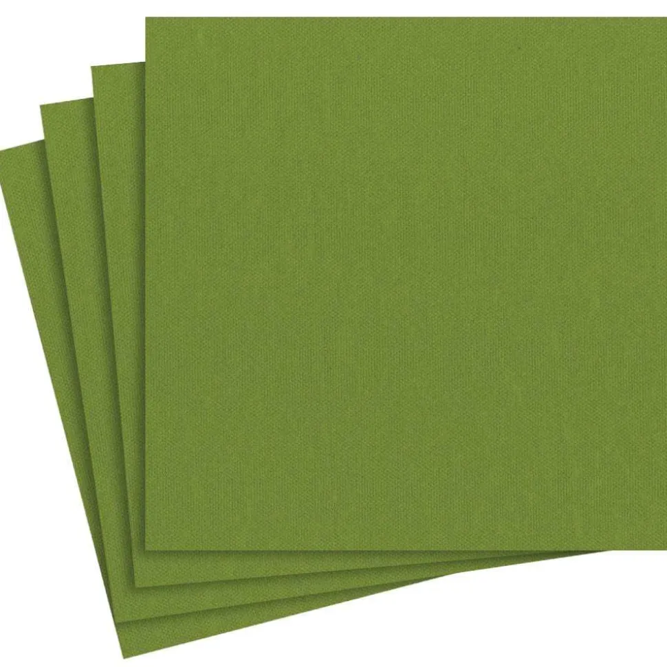 Paper Linen Solid Dinner Napkins in Leaf Green - 12 Per Package