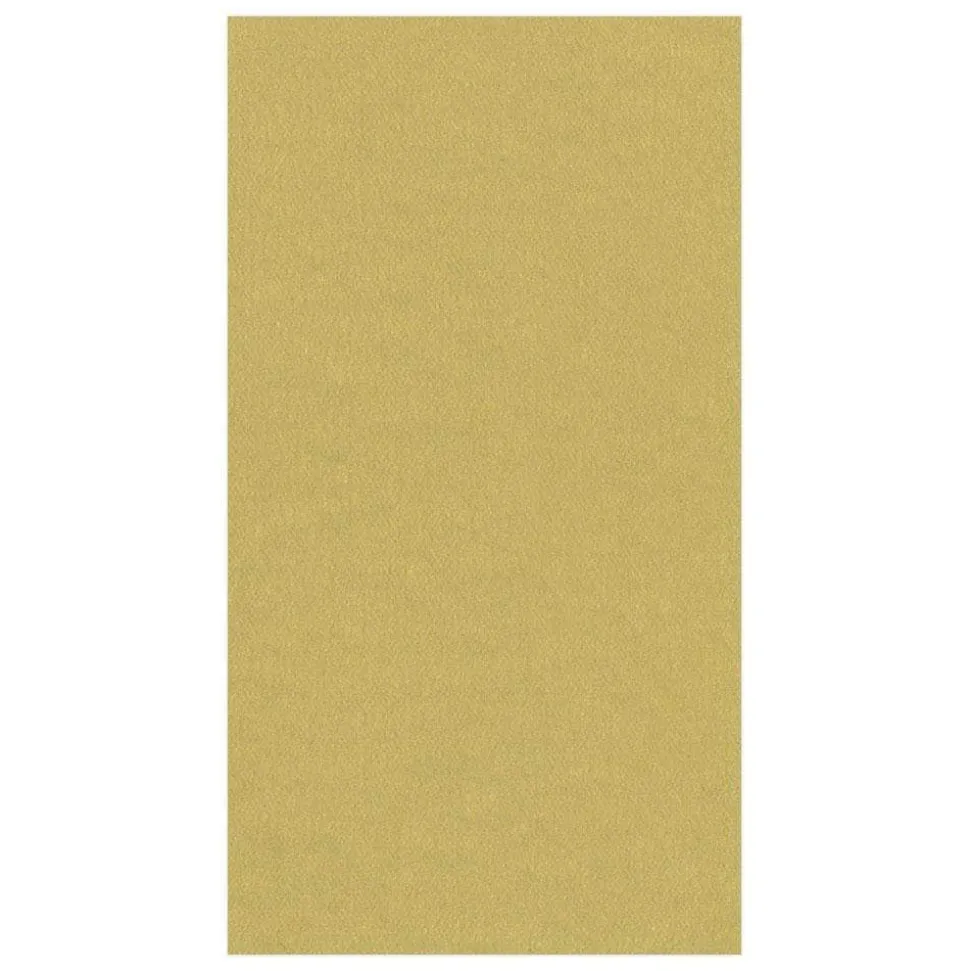Paper Linen Solid Guest Towel Napkins in Gold - 12 Per Package