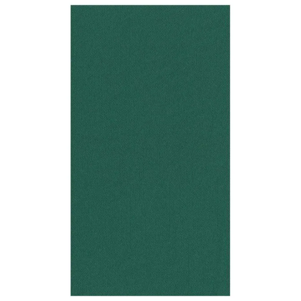 Paper Linen Solid Guest Towel Napkins in Hunter Green - 12 Per Package