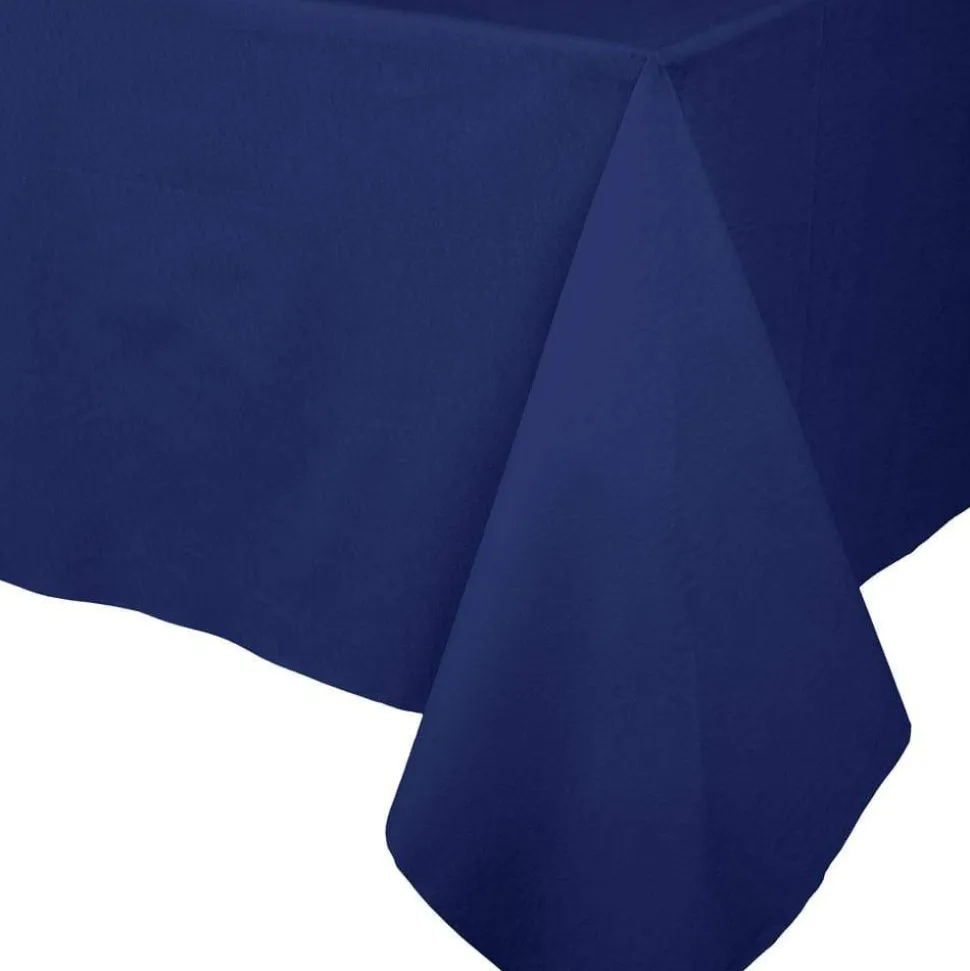 Paper Linen Solid Table Cover in Navy Blue - 1 Each