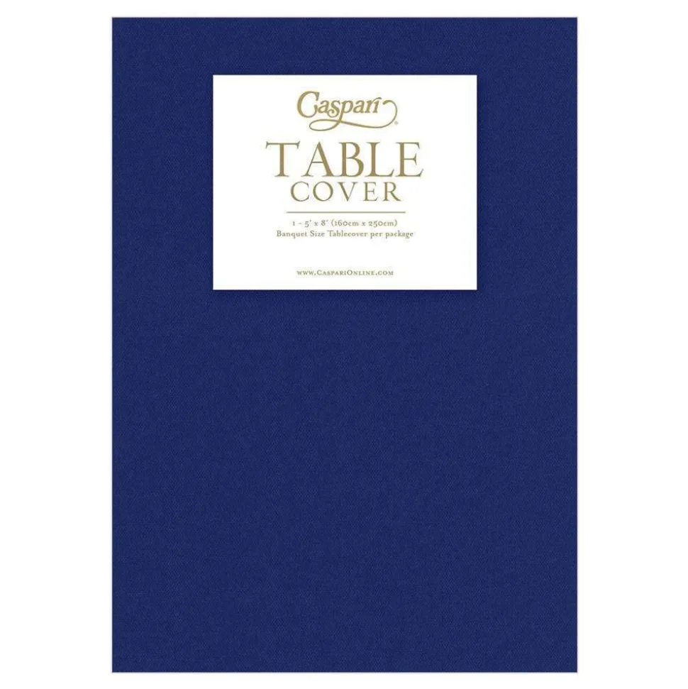 Paper Linen Solid Table Cover in Navy Blue - 1 Each