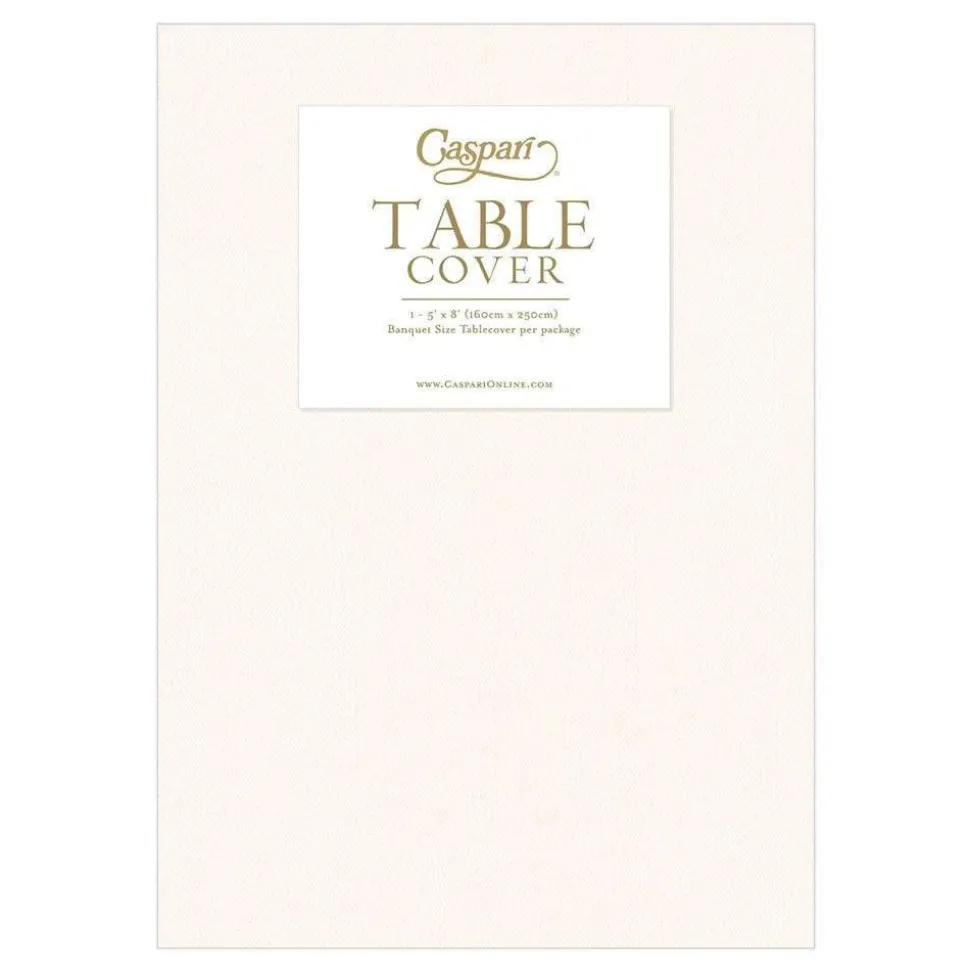 Paper Linen Solid Table Cover in Ivory - 1 Each