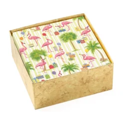 Party Flamingos Boxed Paper Cocktail Napkins - 40 Per Box